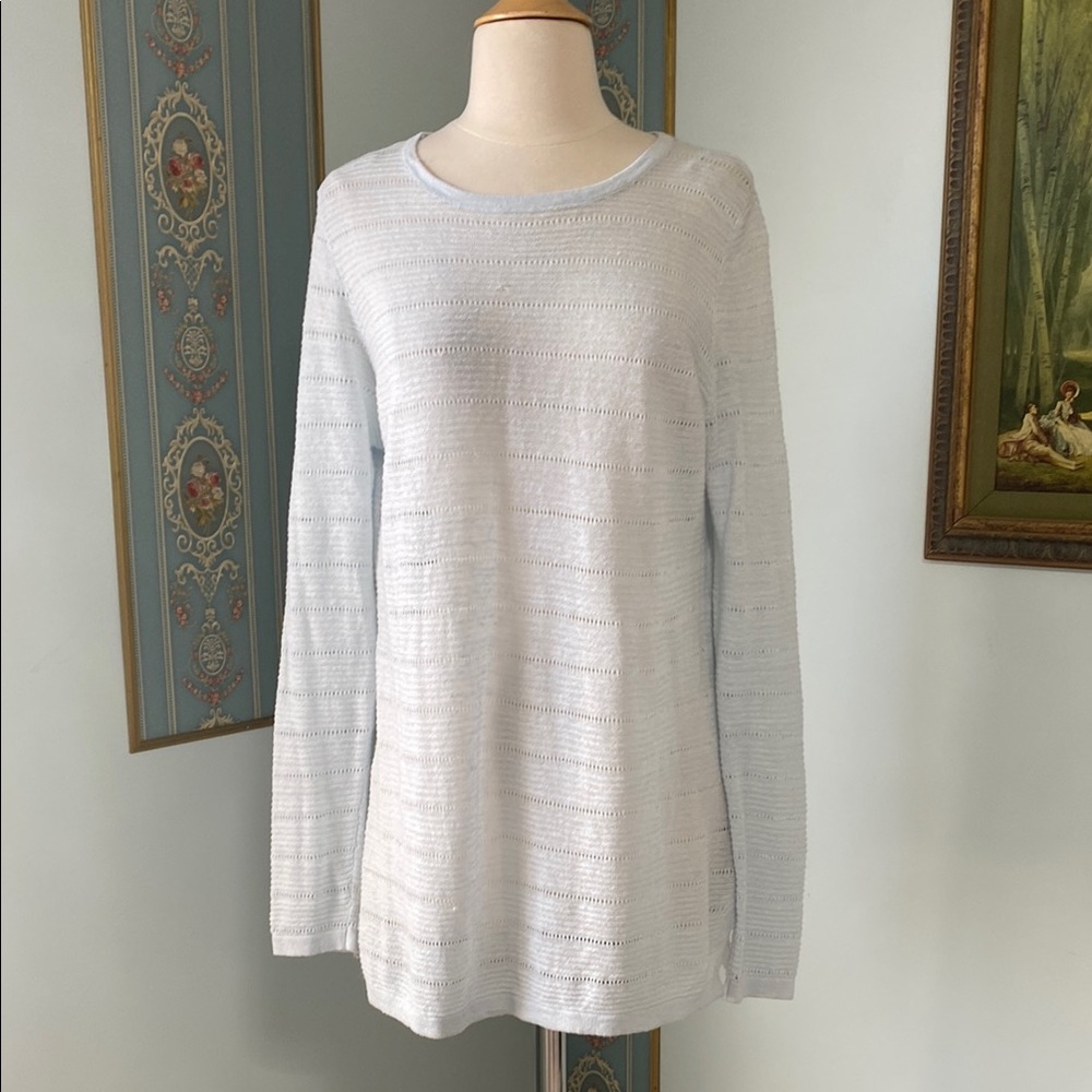 Cynthia Rowley light blue linen knit Sweatshirt